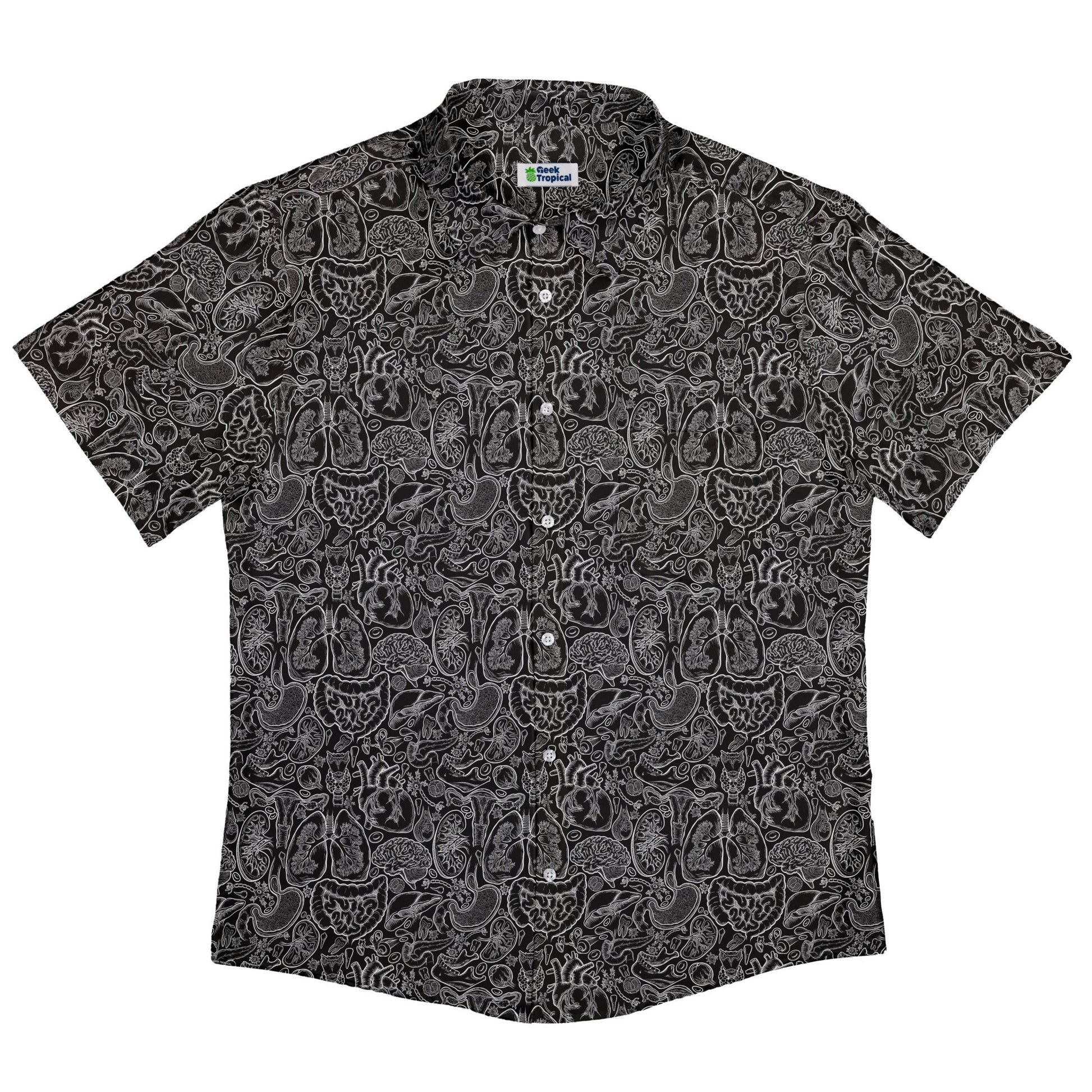 Human Anatomy Black Button Up Shirt 4
