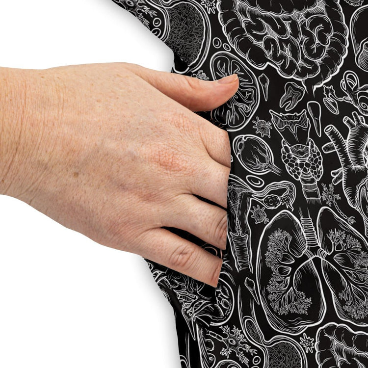 Nerdy Human Anatomy Black Sleeveless Dress