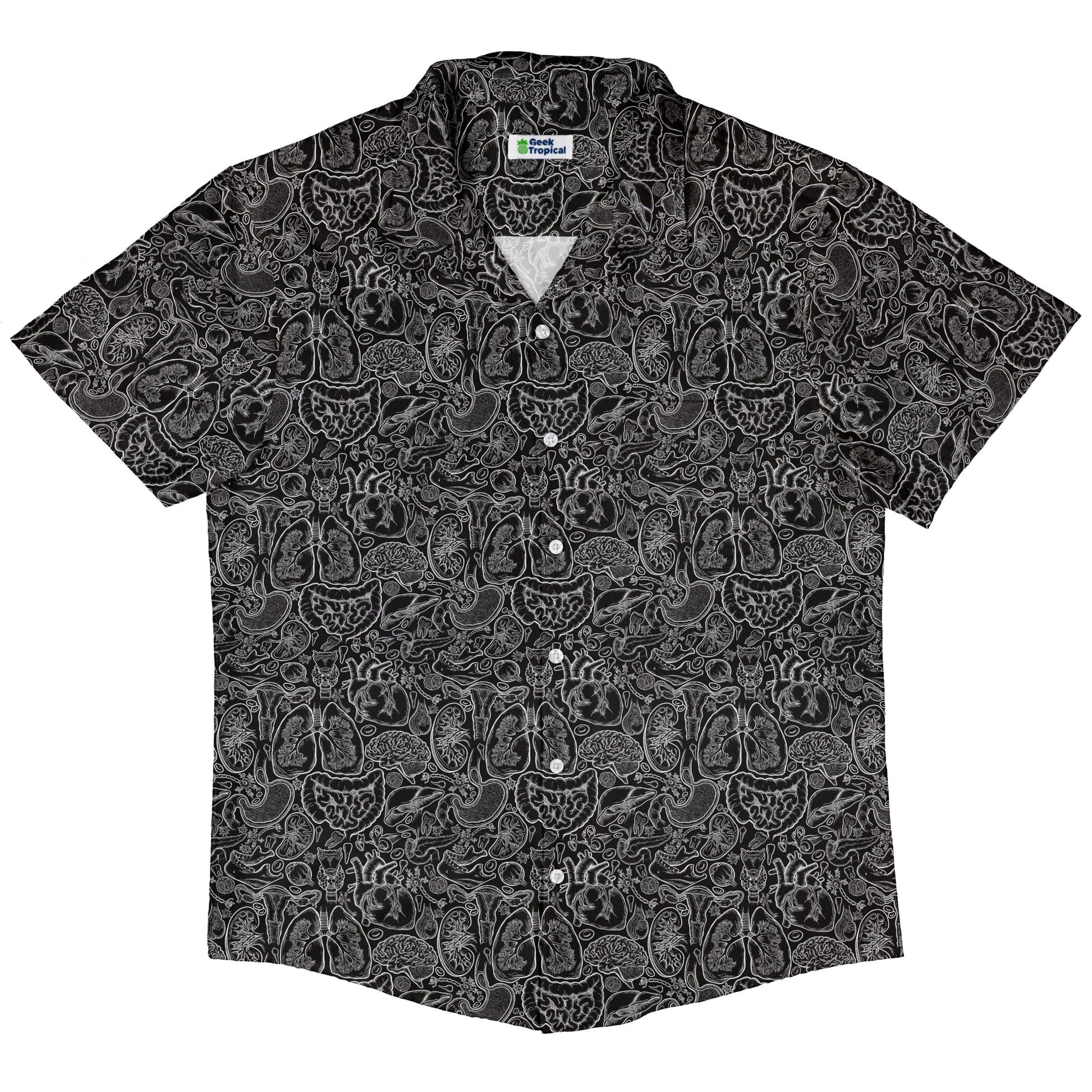 Human Anatomy Black Button Up Shirt 5