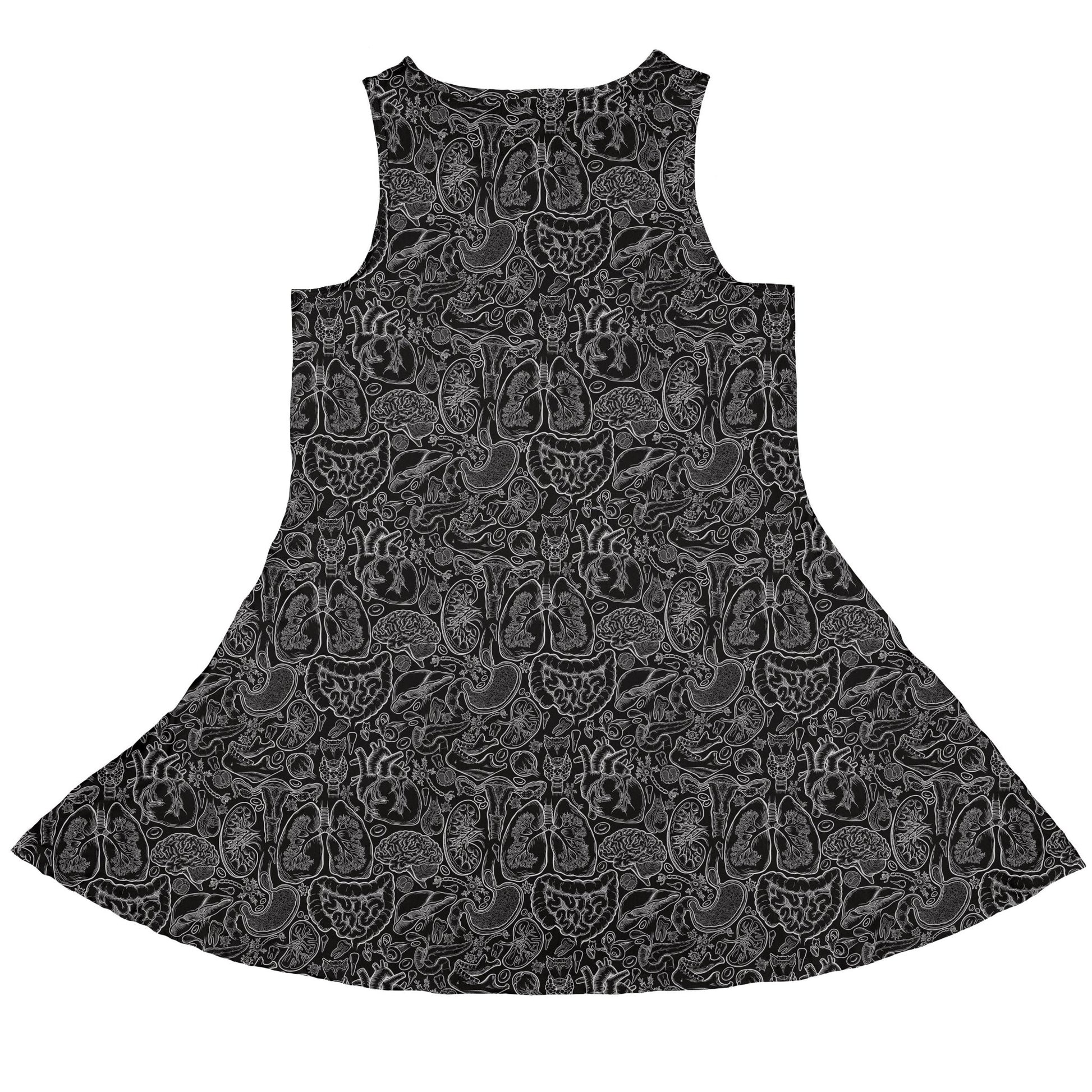 Human Anatomy Black Sleeveless Dress 4