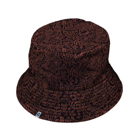 Nerdy Human Anatomy Dark Bucket Hat