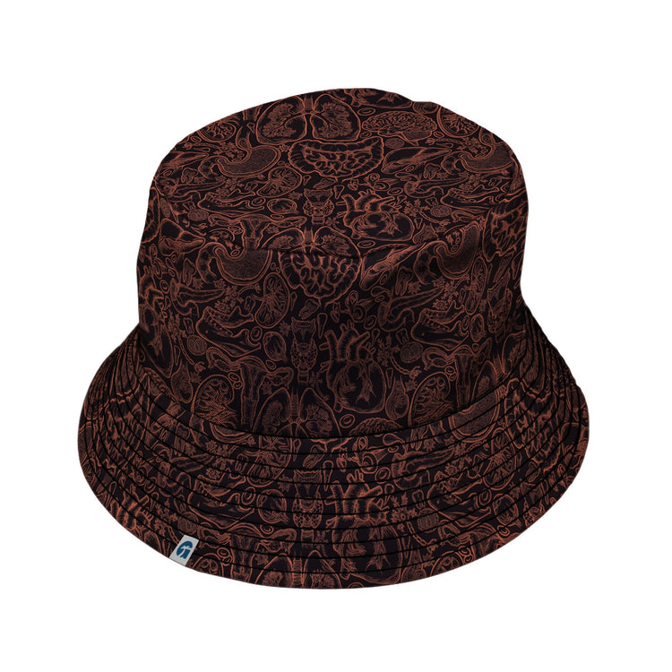 Nerdy Human Anatomy Dark Bucket Hat