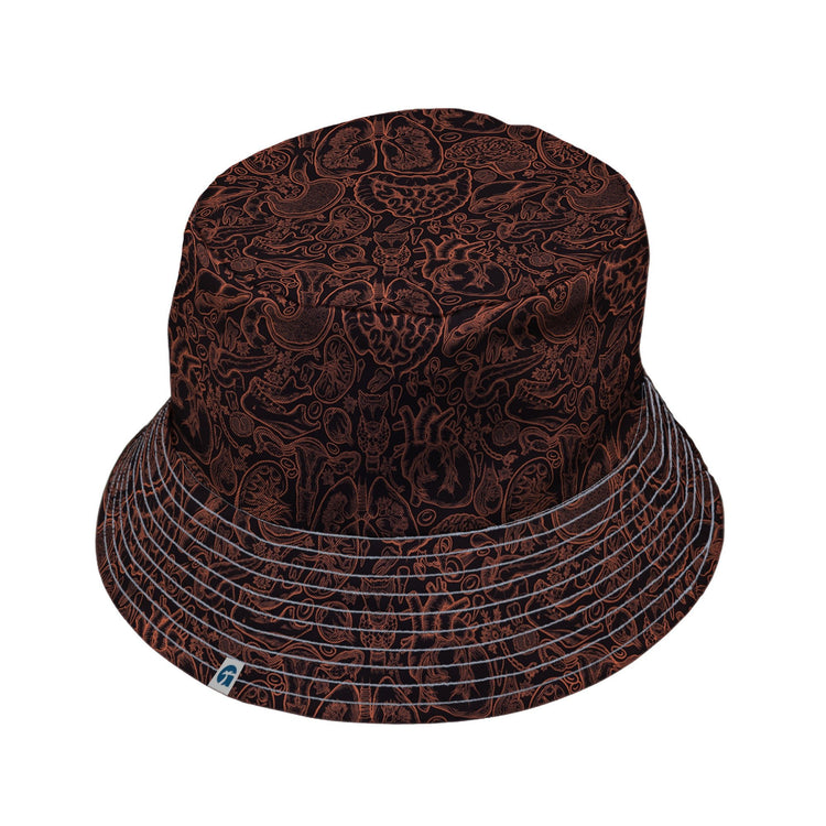 Nerdy Human Anatomy Dark Bucket Hat