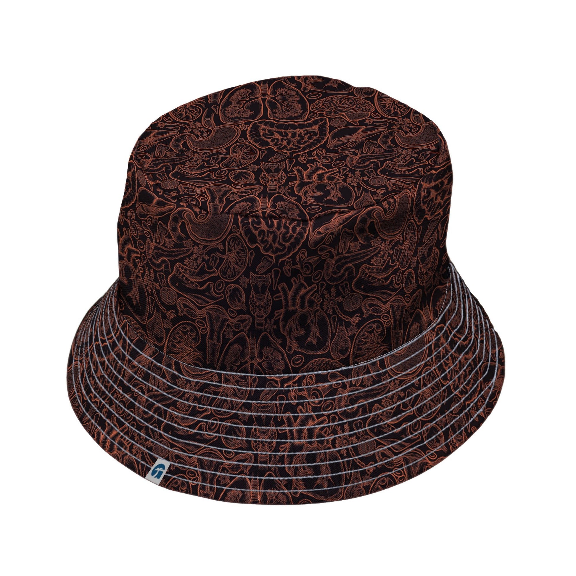Human Anatomy Dark Bucket Hat 2