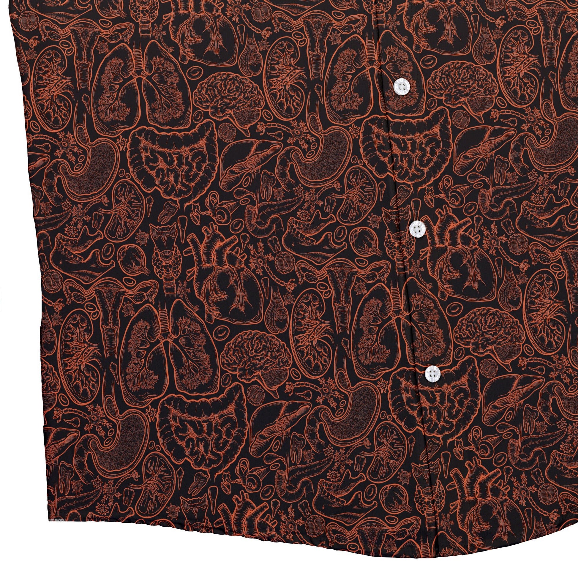 Human Anatomy Dark Button Up Shirt 2