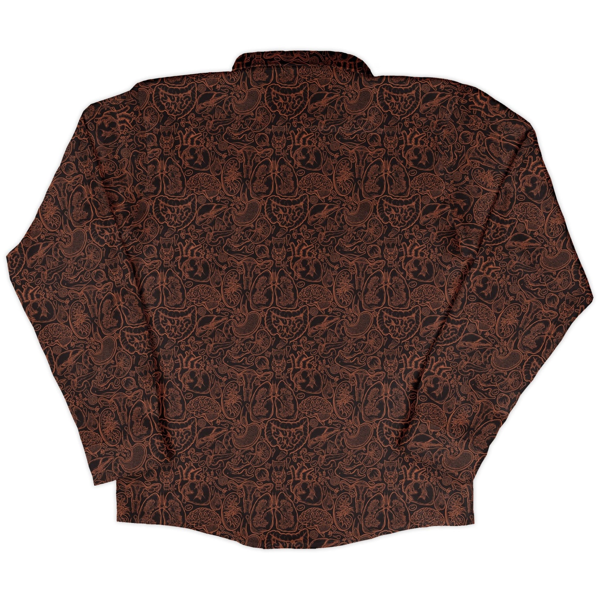Human Anatomy Dark Long Sleeve Button Up Shirt 6