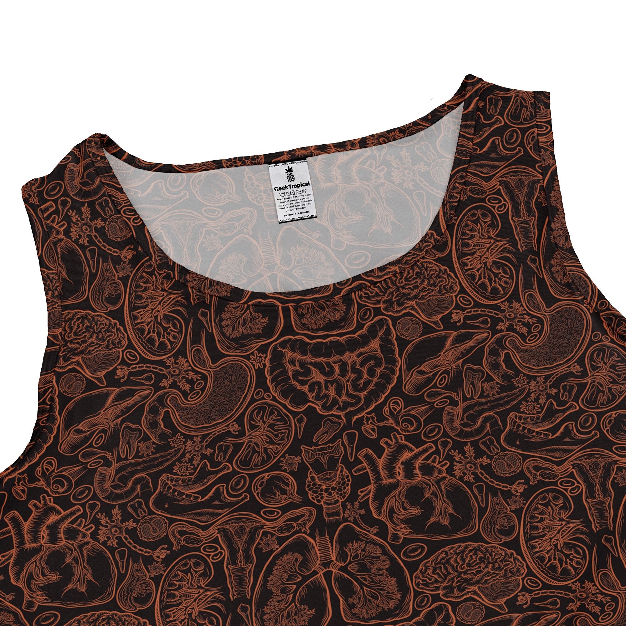 Human Anatomy Dark Sleeveless Dress 2