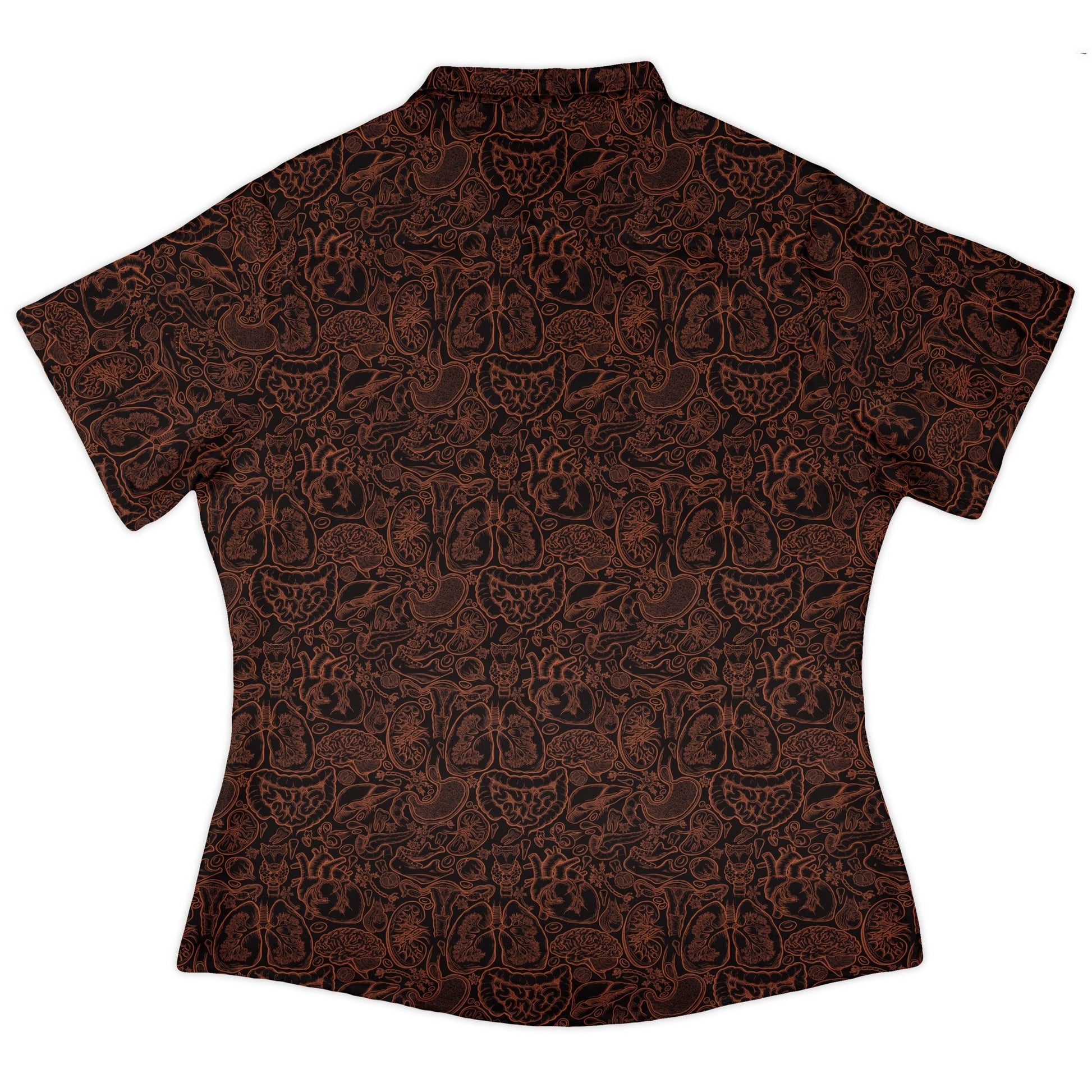 Human Anatomy Dark Curvy Button Up Shirt 4