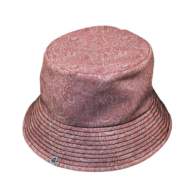 Nerdy Human Anatomy Light Bucket Hat