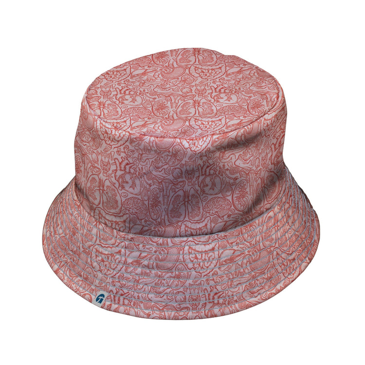 Nerdy Human Anatomy Light Bucket Hat