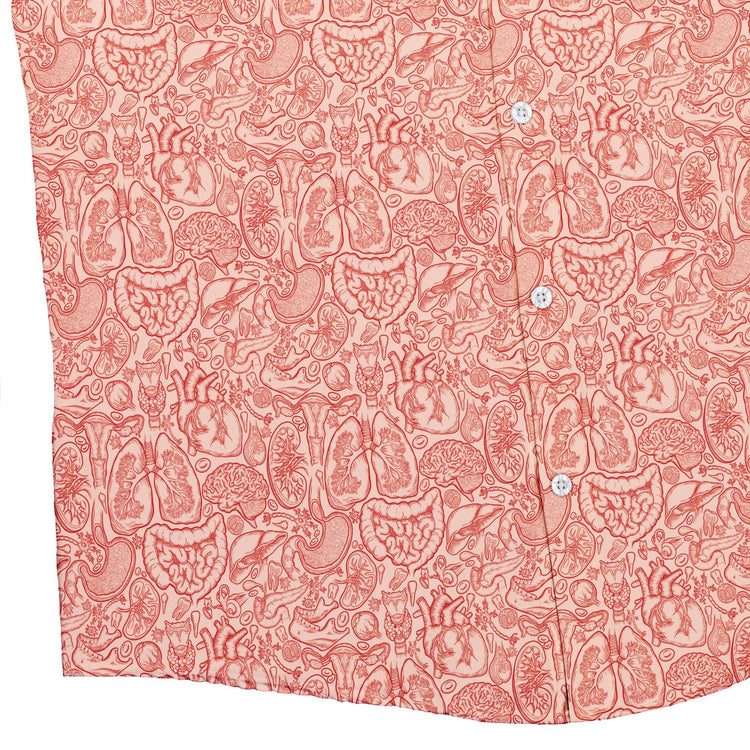 Nerdy Human Anatomy Light Button Up Shirt