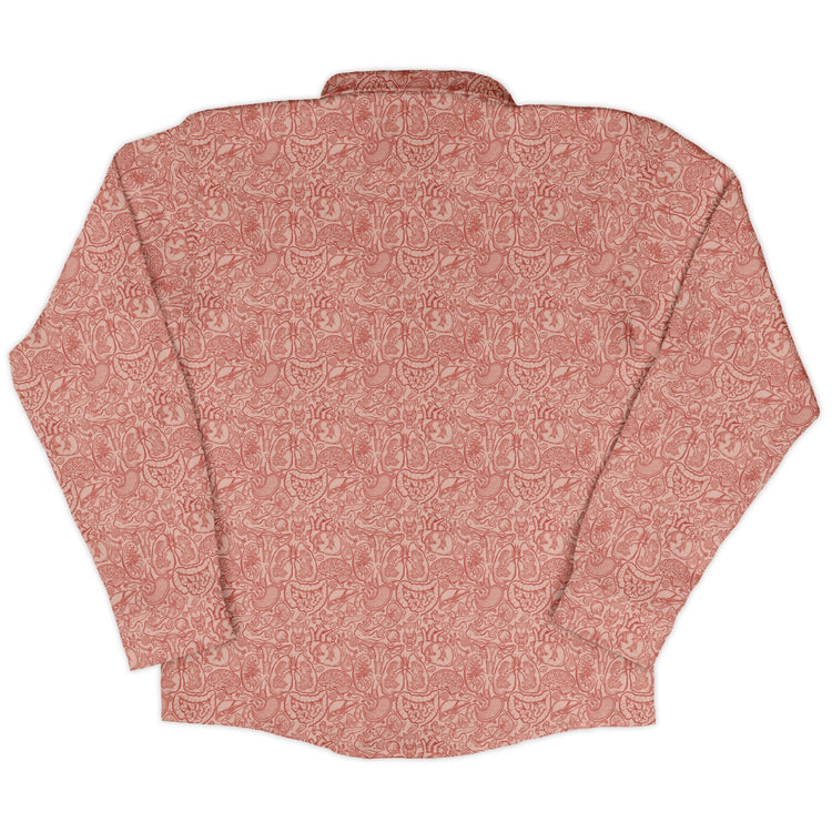 Nerdy Human Anatomy Light Long Sleeve Button Up Shirt