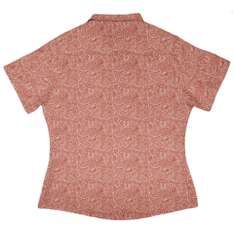 Nerdy Human Anatomy Light Curvy Button Up Shirt