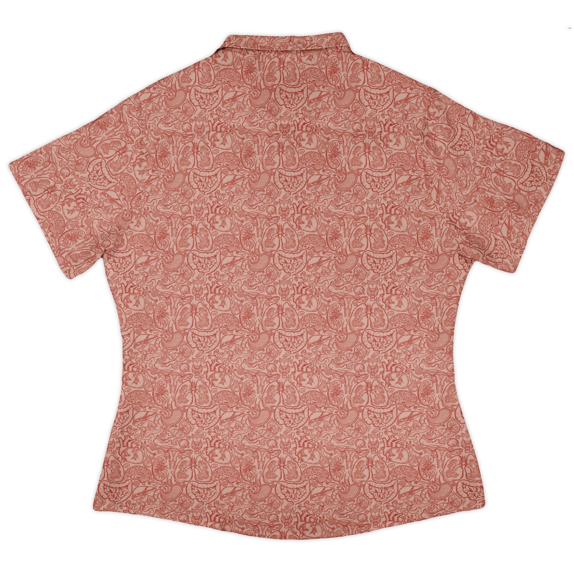 Human Anatomy Light Curvy Button Up Shirt 4