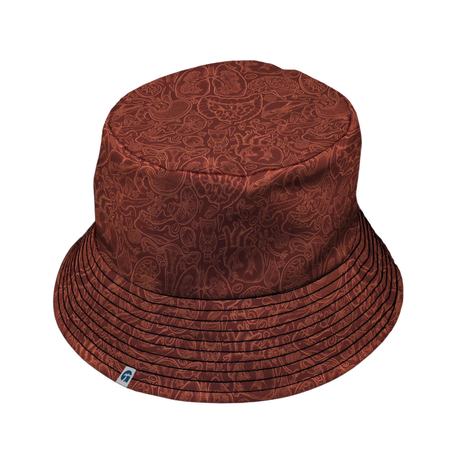 Human Anatomy Red Bucket Hat 1
