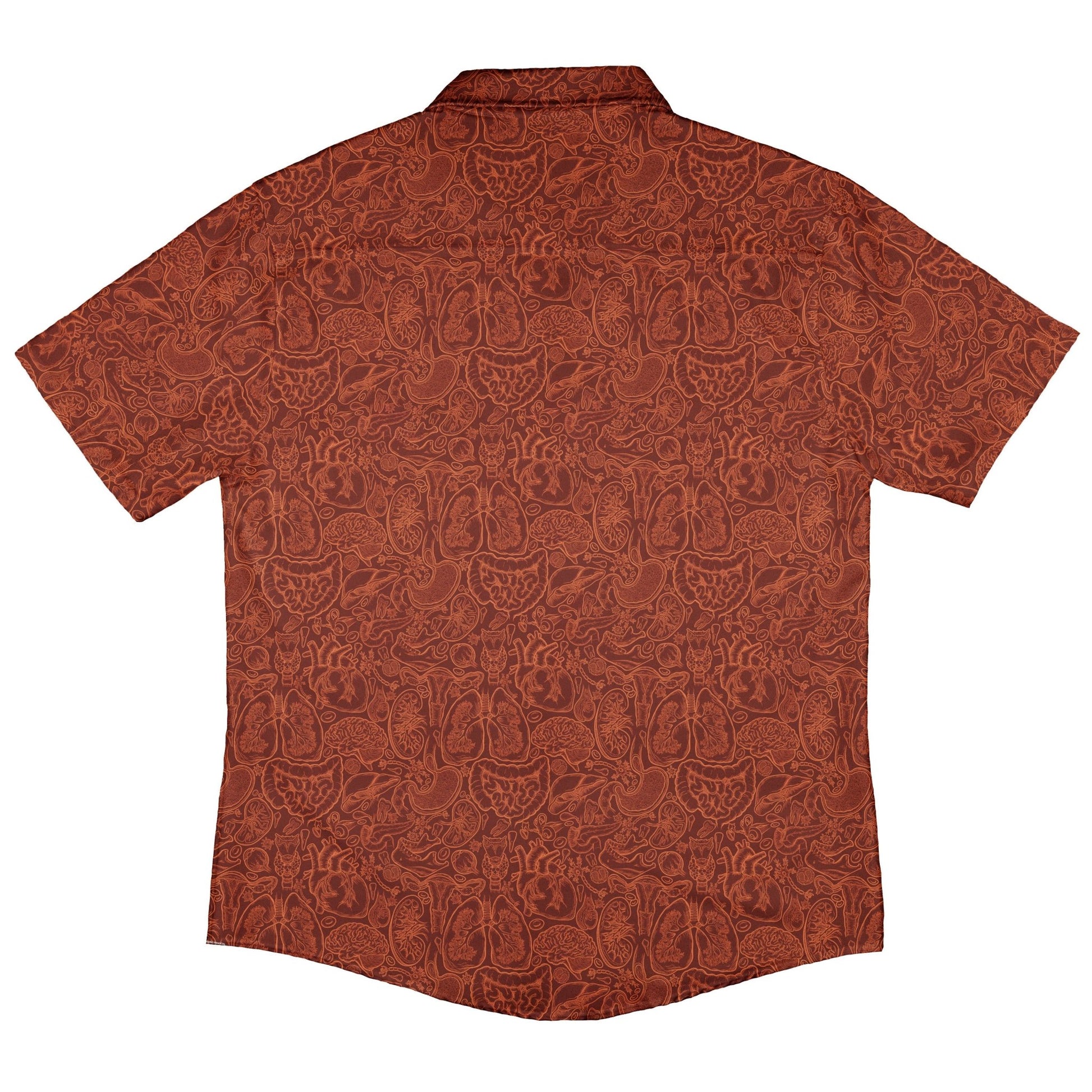 Human Anatomy Red Button Up Shirt 7