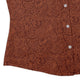 Nerdy Human Anatomy Red Curvy Button Up Shirt