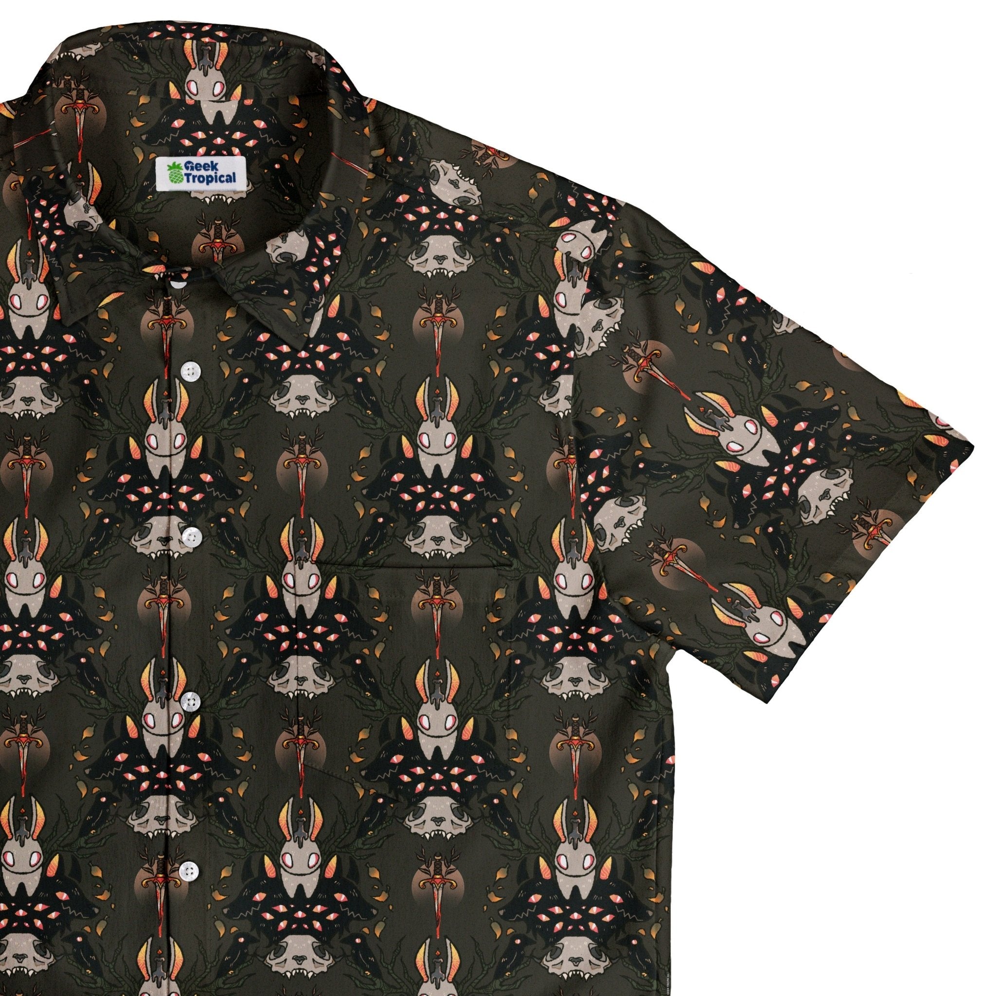 Hunter and Prey Button Up Shirt Geek Nerd 0925 adult sizing All Adult Button Up Shirts