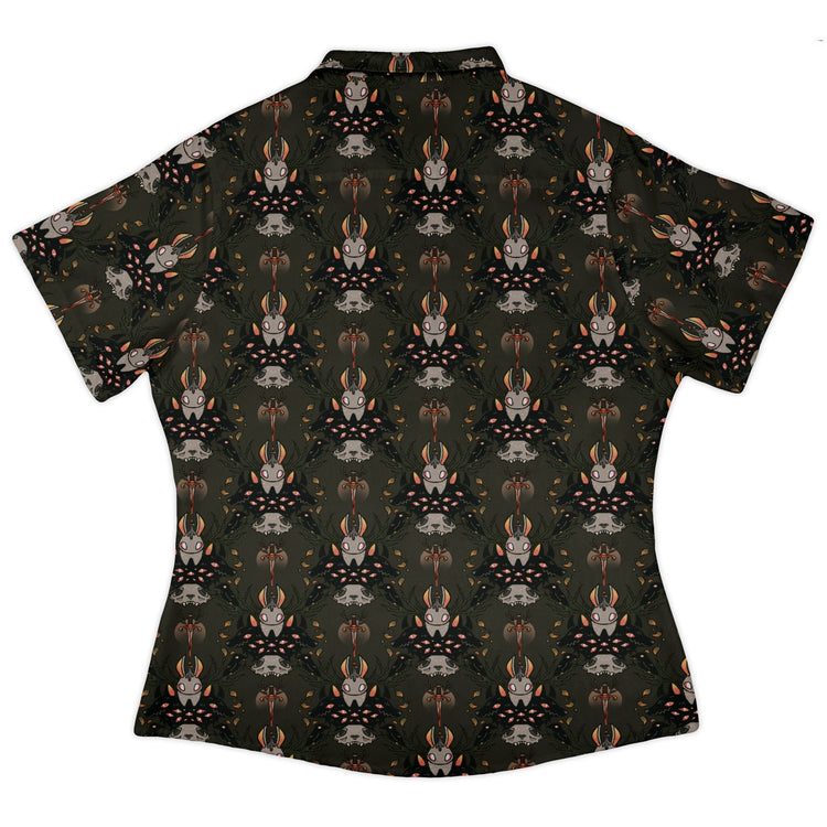 Hunter and Prey Curvy Button Up Shirt Geek Nerd 0925 All Adult Button Up Shirts Animal Patterns
