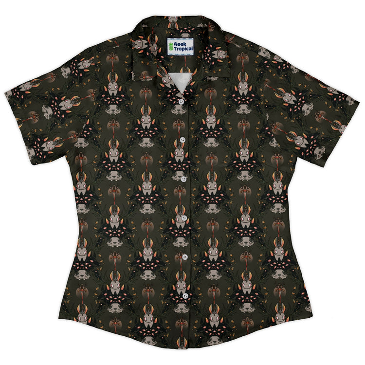 Hunter and Prey Curvy Button Up Shirt Geek Nerd 0925 All Adult Button Up Shirts Animal Patterns