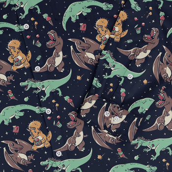Ice Cream Dinos Long Sleeve Button Up Shirt Geek Nerd 0925 adult sizing All Adult Button Up Shirts