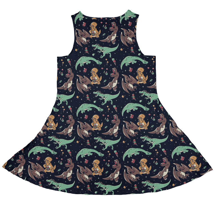 Ice Cream Dinos Dress Geek Nerd 0925 Animal Patterns Design by Tobe Fonseca