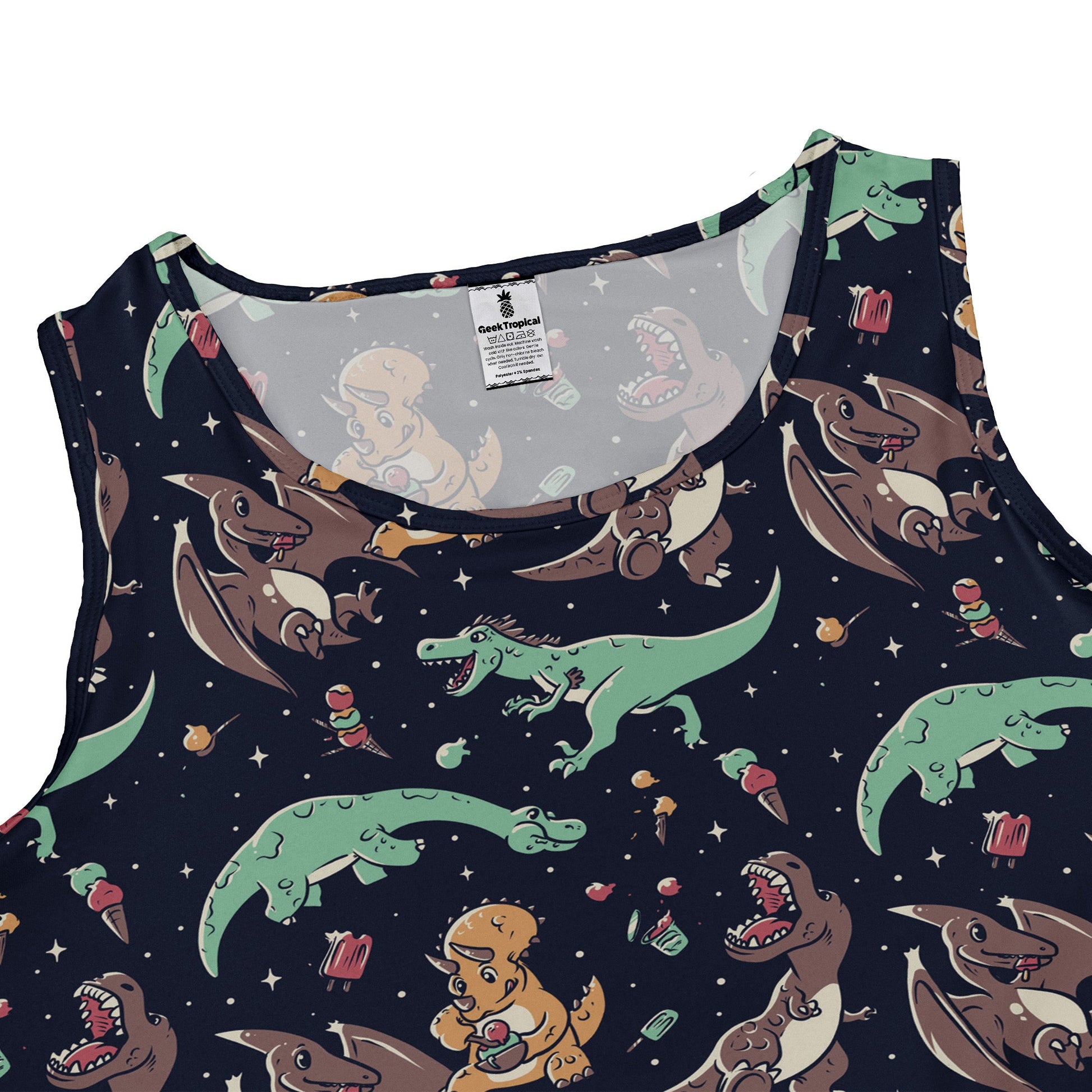 Ice Cream Dinos Dress Geek Nerd 0925 Animal Patterns Design by Tobe Fonseca