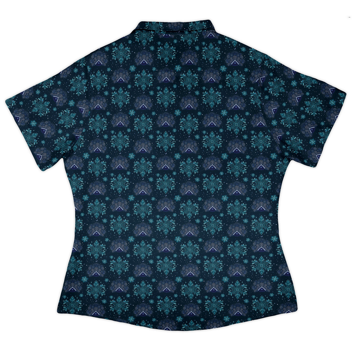 Icy Holiday Curvy Button Up Shirt womens back