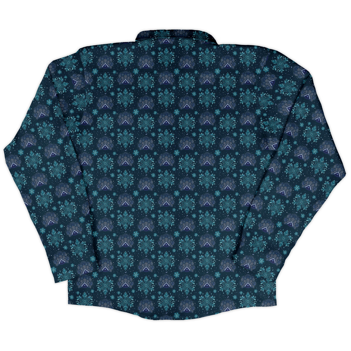 Icy Holiday Long Sleeve Button Up Shirt back