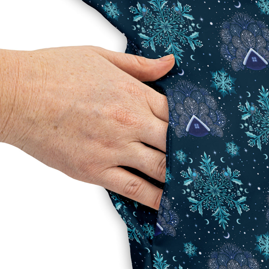Icy Holiday Sleeveless Dress Pocket