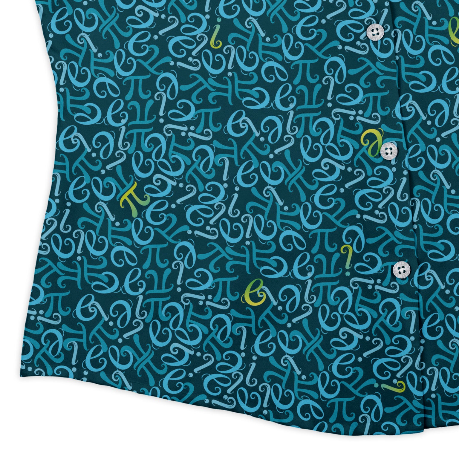 Irrational Constants Curvy Button Up Shirt womens corner