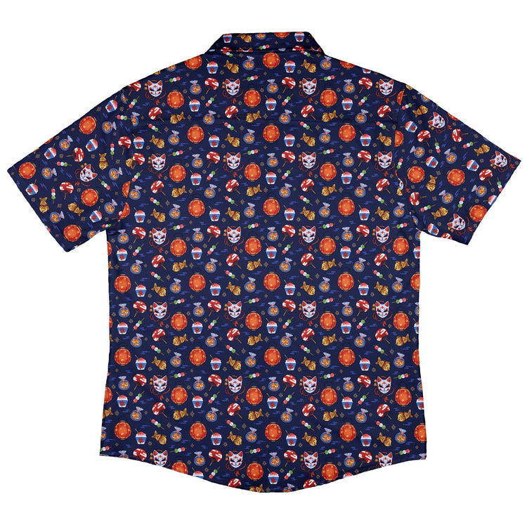 Japanese Festival Button Up Shirt Geek Nerd adult sizing anime Design by Ardi Tong
