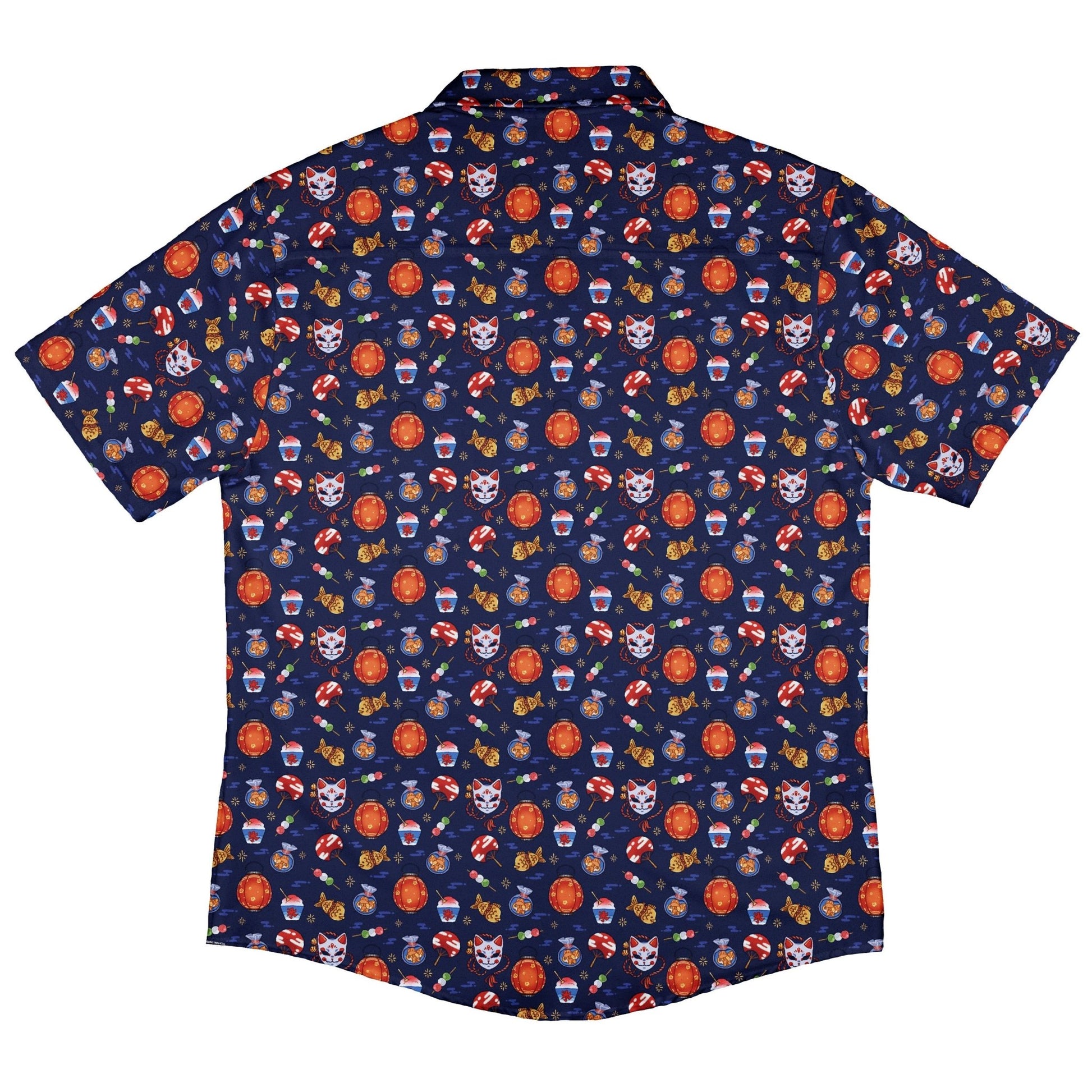 Japanese Festival Button Up Shirt Geek Nerd adult sizing anime Design by Ardi Tong