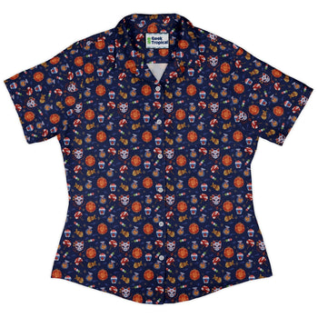Japanese Festival Curvy Button Up Shirt Geek Nerd anime Design by Ardi Tong q225