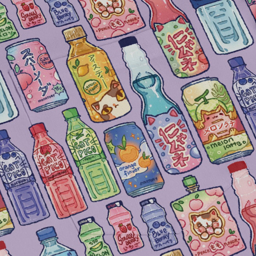 Japanese Vending Machine Drinks Long Sleeve Button Up Shirt Geek Nerd adult sizing anime Design by Ardi Tong