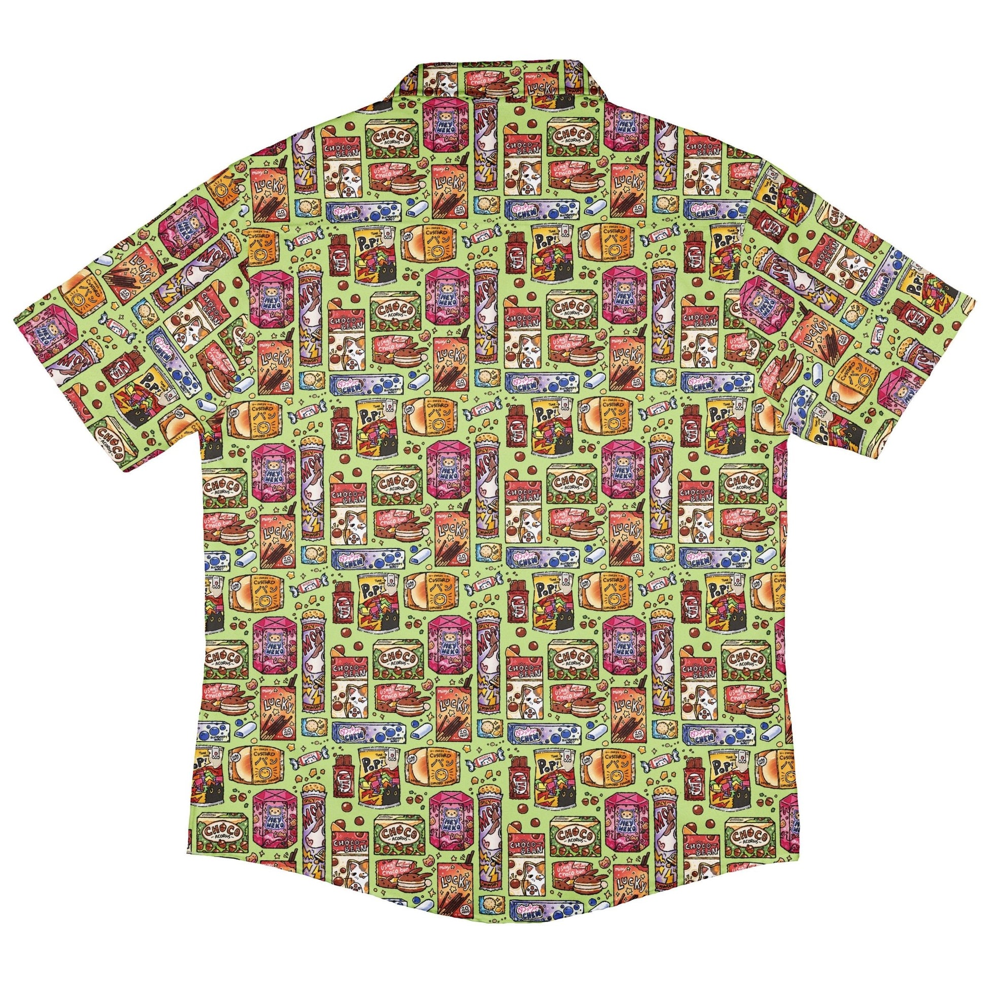Japanese Vending Machine Snacks Button Up Shirt Geek Nerd 0925 adult sizing All Adult Button Up Shirts