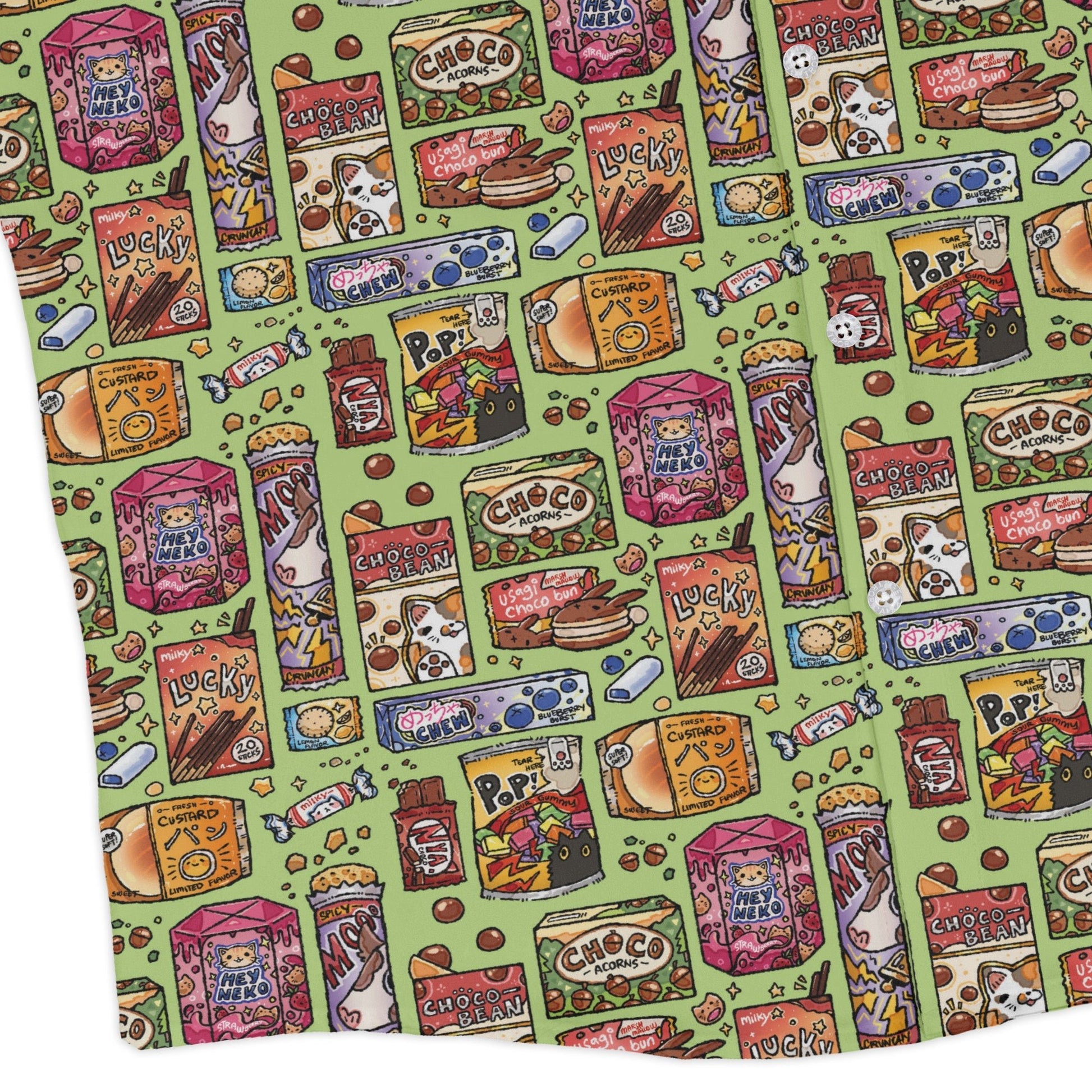 Japanese Vending Machine Snacks Long Sleeve Button Up Shirt Geek Nerd 0925 adult sizing All Adult Button Up Shirts