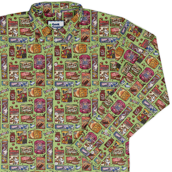 Japanese Vending Machine Snacks Long Sleeve Button Up Shirt Geek Nerd 0925 adult sizing All Adult Button Up Shirts