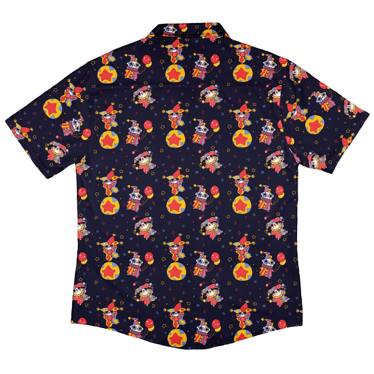 Jester Cats Button Up Shirt Geek Nerd adult sizing Design by Ardi Tong funny prints