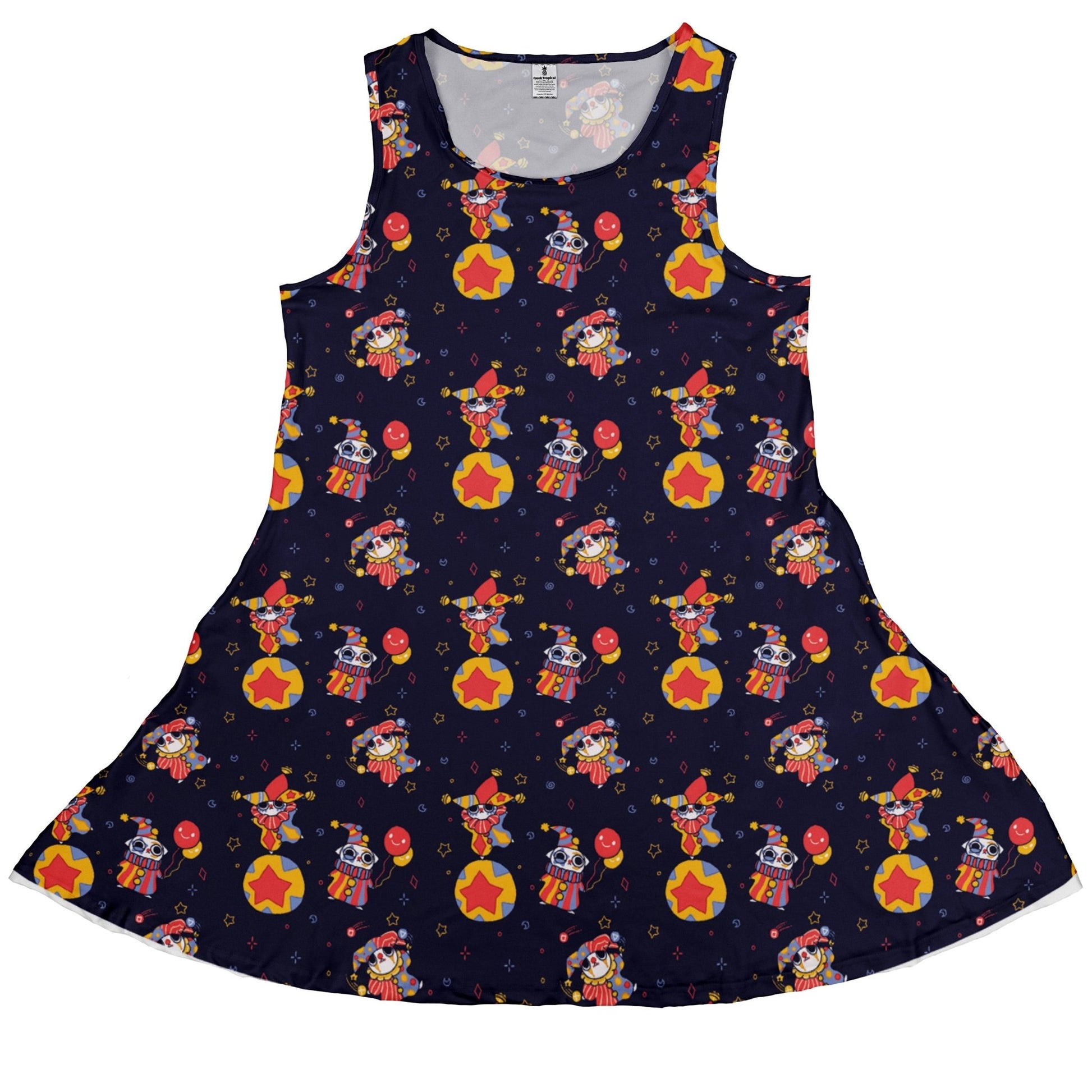 Jester Cats Dress Geek Nerd Design by Ardi Tong funny prints lx - C