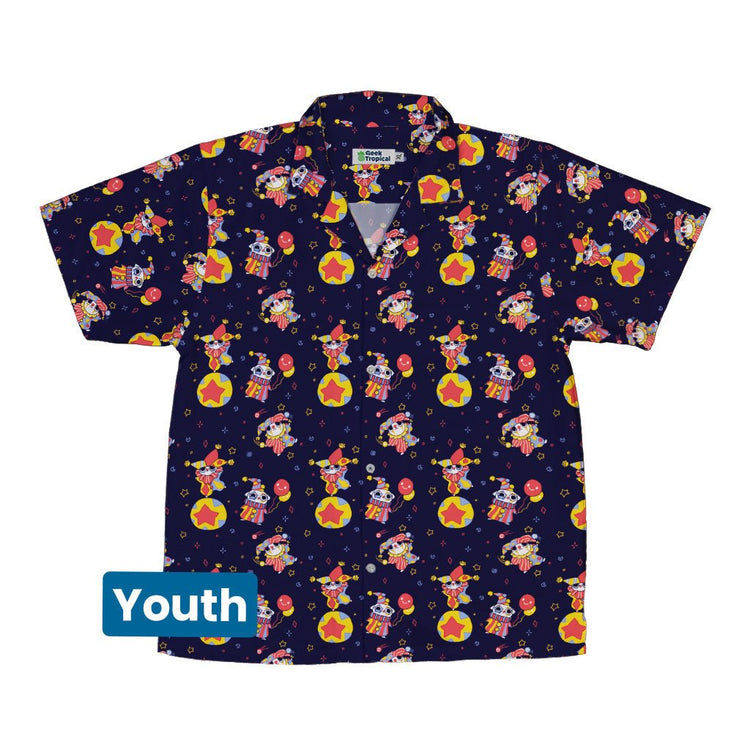 Jester Cats Youth Hawaiian Shirt Geek Nerd Design by Ardi Tong funny prints q225
