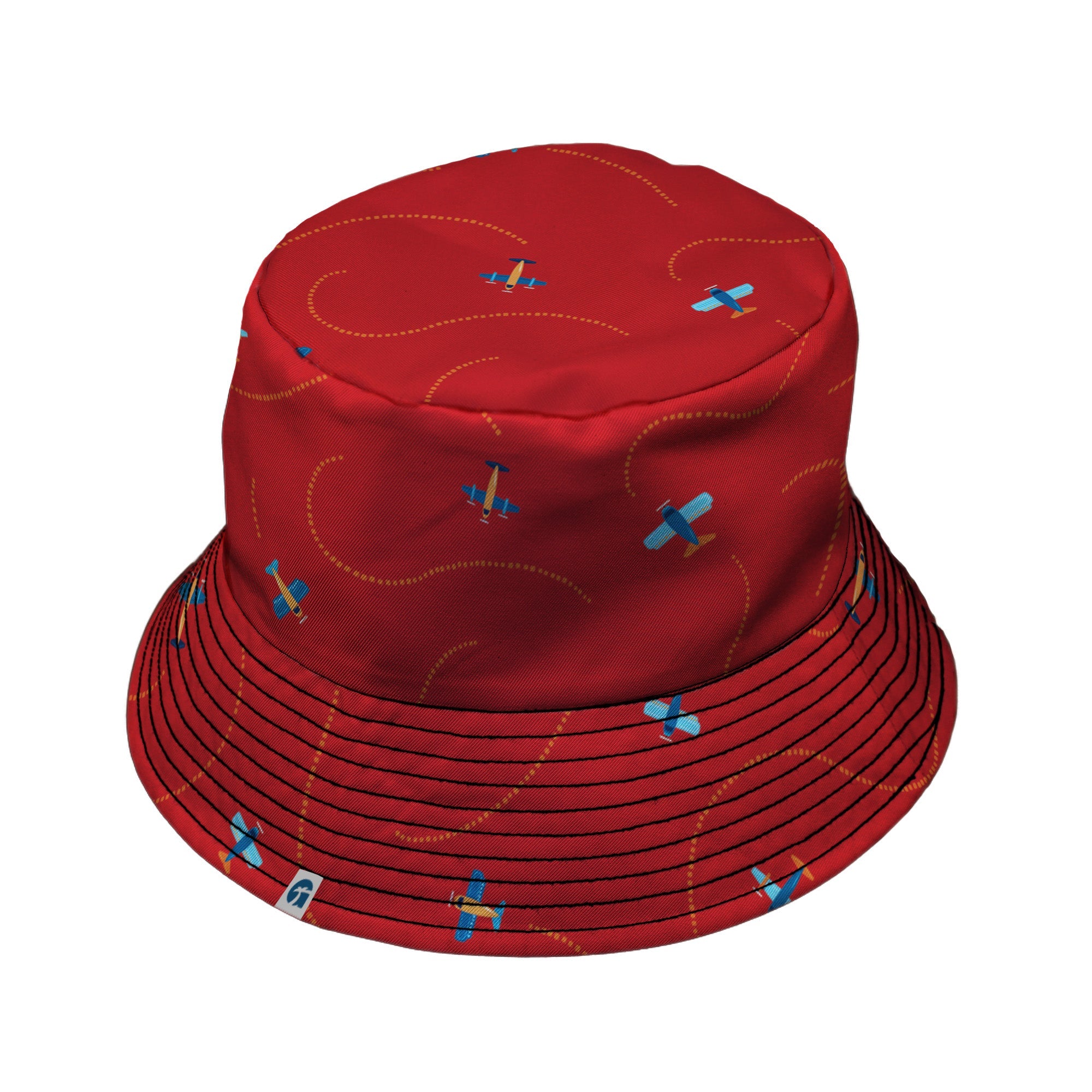 Plane Contrails Bucket Hat Geek Nerd aviation print Design by Zirkus Design lx - B
