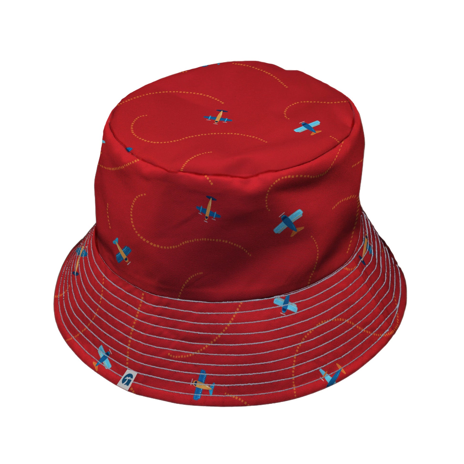 Plane Contrails Bucket Hat Geek Nerd aviation print Design by Zirkus Design lx - B
