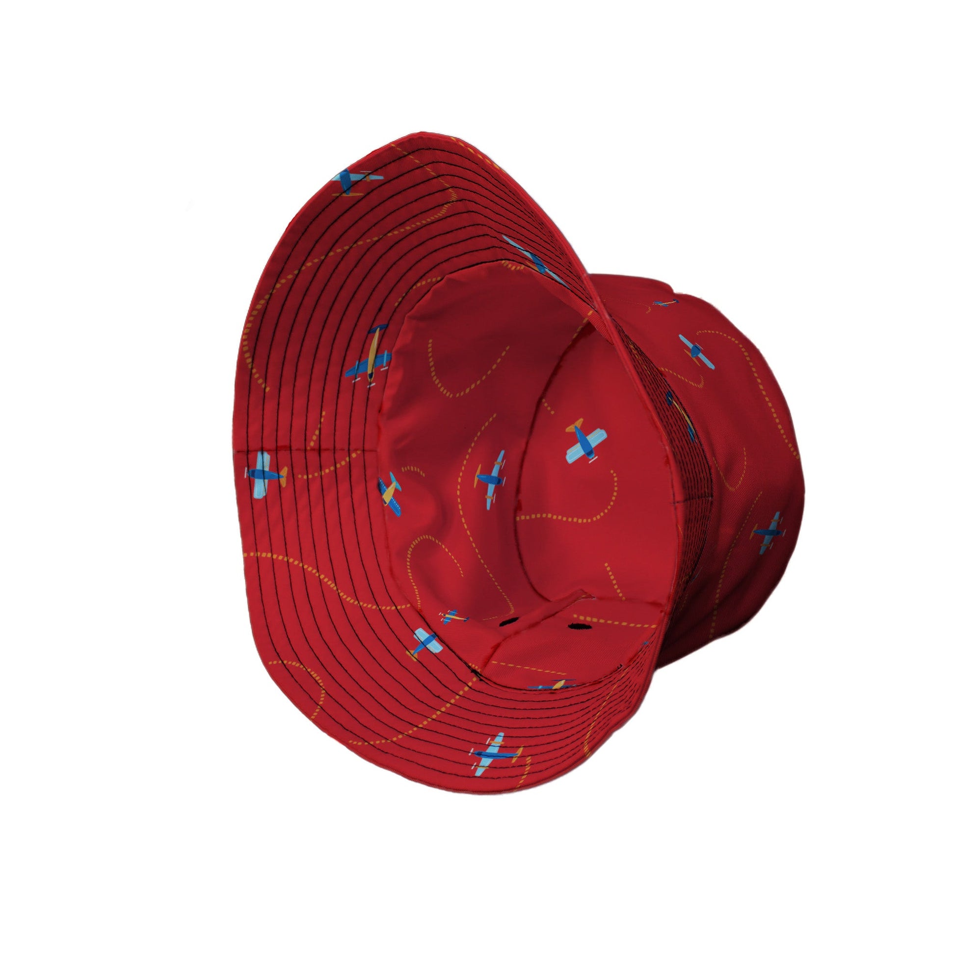 Plane Contrails Bucket Hat Geek Nerd aviation print Design by Zirkus Design lx - B