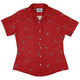 Plane Contrails Curvy Button Up Shirt Geek Nerd aviation print Design by Zirkus Design q225
