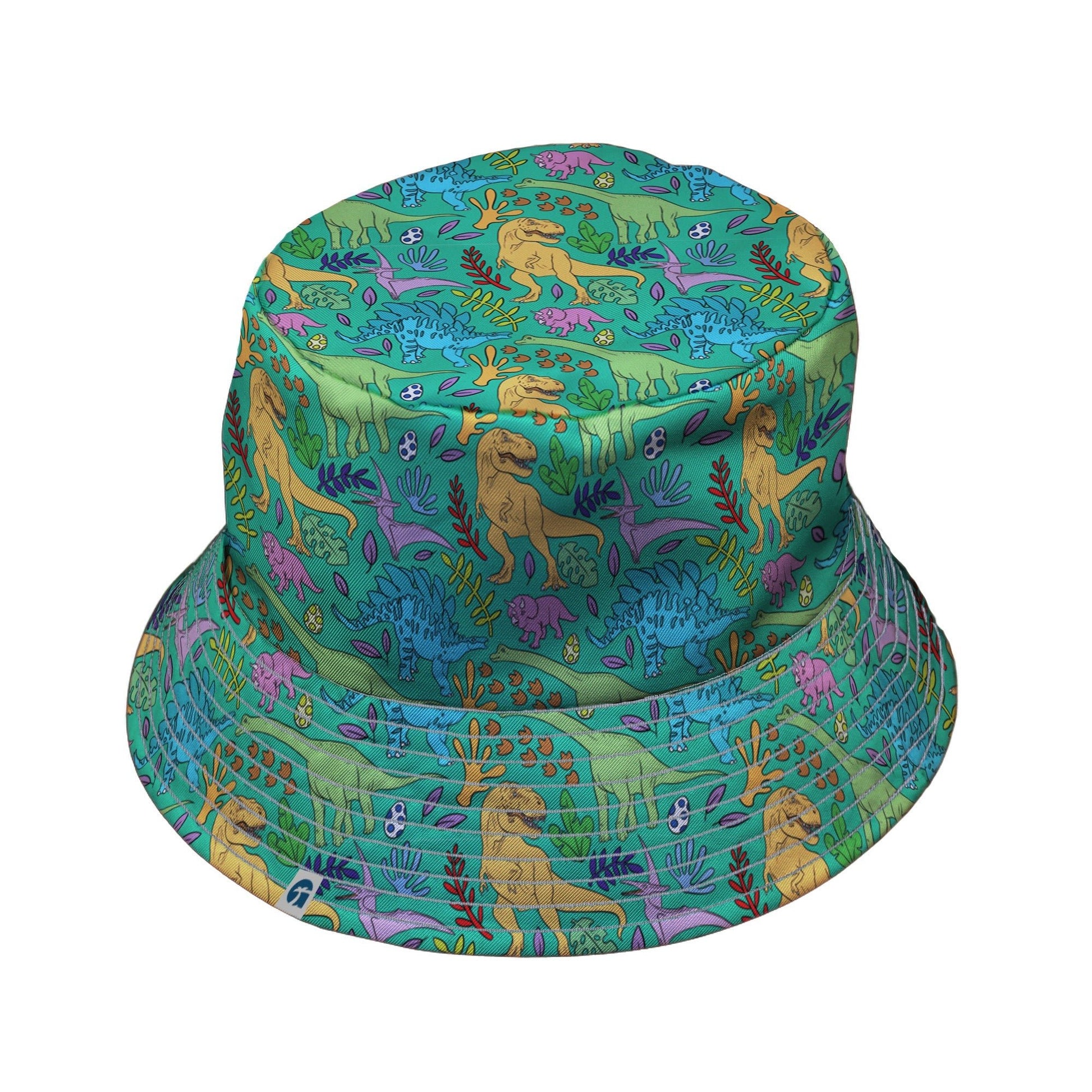 Jurassic Jungle Bucket Hat Geek Nerd Design by Julie Kitzes dinosaur print lx - B