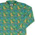 Jurassic Jungle Long Sleeve Button Up Shirt Geek Nerd adult sizing Design by Julie Kitzes dinosaur print
