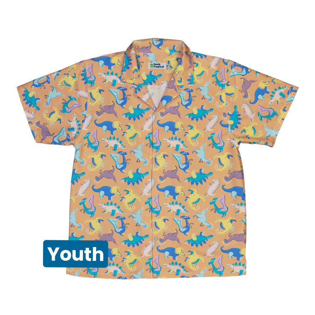 Just Dinosaur Youth Hawaiian Shirt Geek Nerd Design by Zirkus Design dinosaur print q225