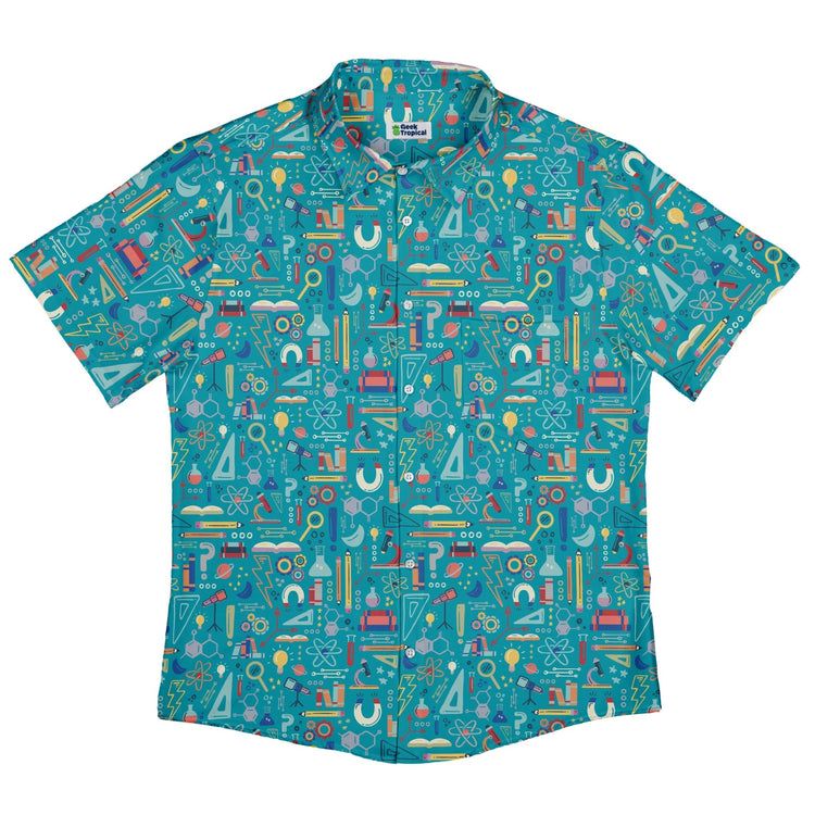Just Science Button Up Shirt Geek Nerd adult sizing Design by Zirkus Design q225