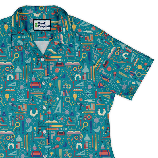 Just Science Curvy Button Up Shirt Geek Nerd Design by Zirkus Design q225 science print